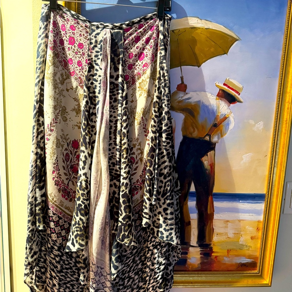 Marchesa Voyage Silk Leopard Floral Skirt Sz 6 & STUNNING, Near New Worn Once❣️ - Picture 2 of 2